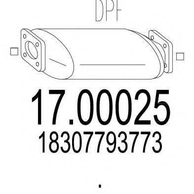 MTS 1700025 Сажевый / частичный фильтр, система выхлопа ОГ