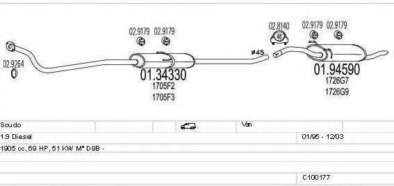 MTS C100177012884 Система выпуска ОГ