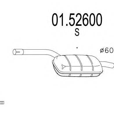 MTS 0152600 Средний глушитель выхлопных газов