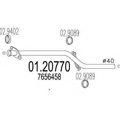 MTS 0120770 Труба выхлопного газа