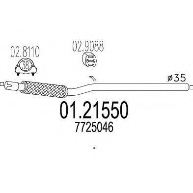 MTS 0121550 Труба выхлопного газа