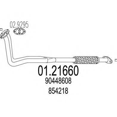 MTS 0121660 Труба выхлопного газа