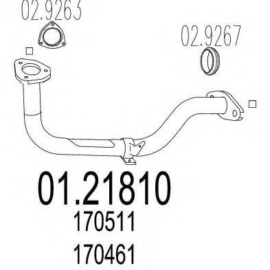 MTS 0121810 Труба выхлопного газа