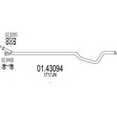 MTS 0143094 Труба выхлопного газа