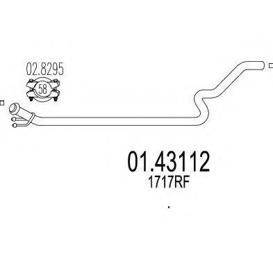 MTS 0143112 Труба выхлопного газа