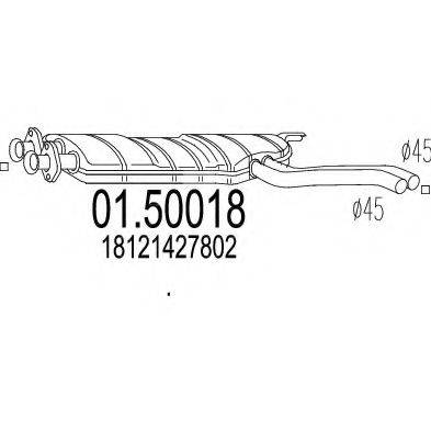 MTS 0150018 Средний глушитель выхлопных газов
