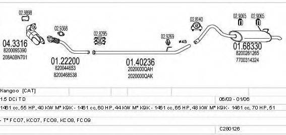 MTS C280126006671 Система выпуска ОГ