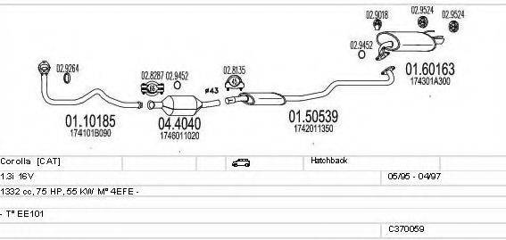 MTS C370059001737 Система выпуска ОГ