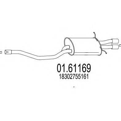 MTS 0161169 Глушитель выхлопных газов конечный
