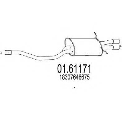 MTS 0161171 Глушитель выхлопных газов конечный