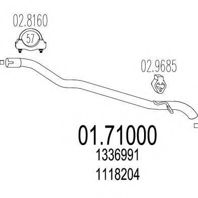 MTS 0171000 Труба выхлопного газа