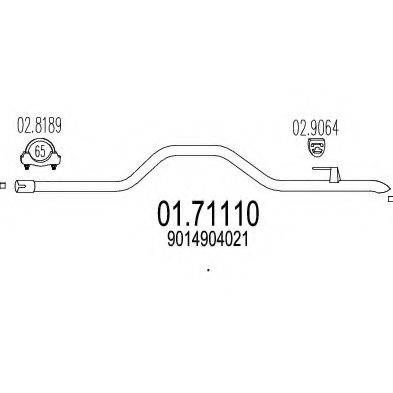 MTS 0171110 Труба выхлопного газа