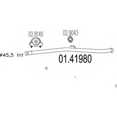 MTS 0141980 Труба выхлопного газа
