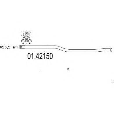 MTS 0142150 Труба выхлопного газа