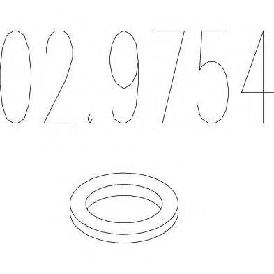 MTS 029754 Уплотнительное кольцо, труба выхлопного газа