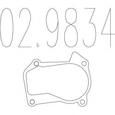 MTS 029834 Прокладка, труба выхлопного газа