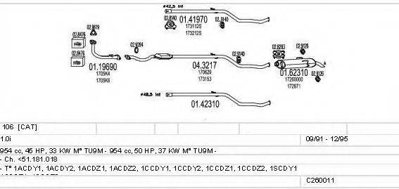 MTS C260011005880 Система выпуска ОГ