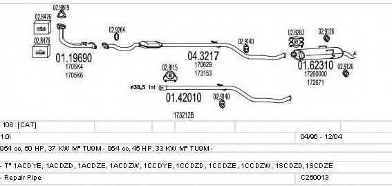 MTS C260013026205 Система выпуска ОГ