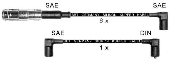 BBT ZK414 Комплект проводов зажигания