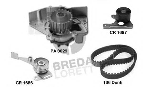 BREDA LORETT KPA0116C Водяной насос + комплект зубчатого ремня