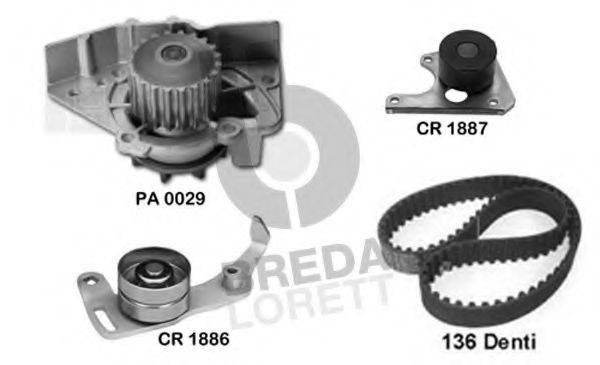 BREDA LORETT KPA0123A Водяной насос + комплект зубчатого ремня