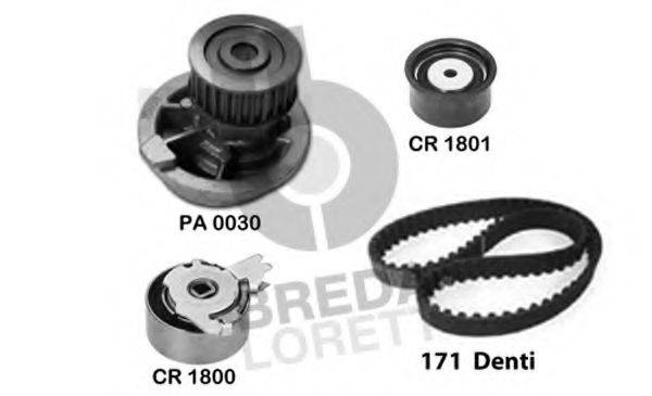 BREDA LORETT KPA0368A Водяной насос + комплект зубчатого ремня