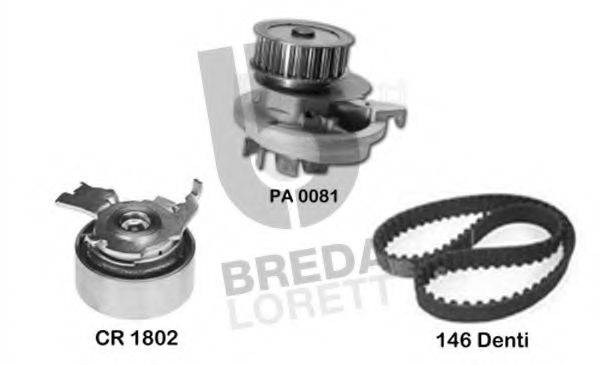 BREDA LORETT KPA0643C Водяной насос + комплект зубчатого ремня