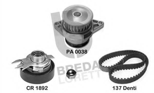 BREDA LORETT KPA0644A Водяной насос + комплект зубчатого ремня