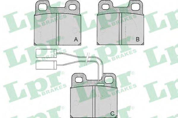 LPR 05P030 Комплект тормозных колодок, дисковый тормоз