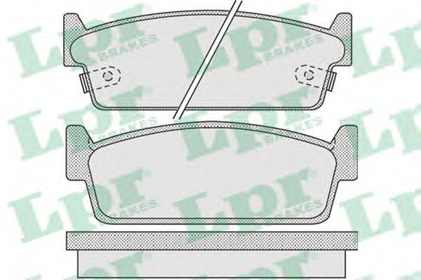 LPR 05P1010 Комплект тормозных колодок, дисковый тормоз