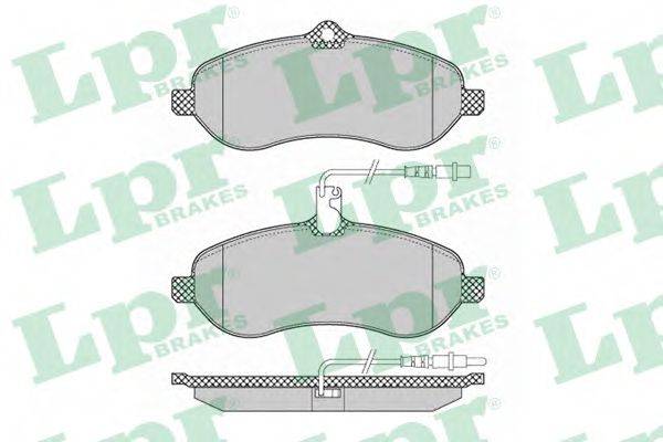 LPR 05P1348 Комплект тормозных колодок, дисковый тормоз