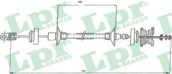 LPR C0146C Трос, управление сцеплением