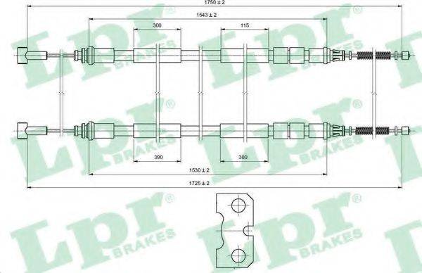 LPR C0232B Трос, стояночная тормозная система