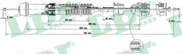 LPR C0345C Трос, управление сцеплением