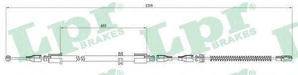 LPR C0545B Трос, стояночная тормозная система