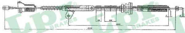 LPR C0838B Трос, стояночная тормозная система
