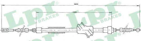 LPR C1502B Трос, стояночная тормозная система