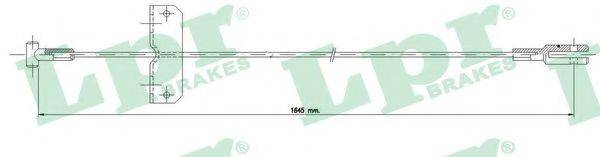 LPR C1622B Трос, стояночная тормозная система