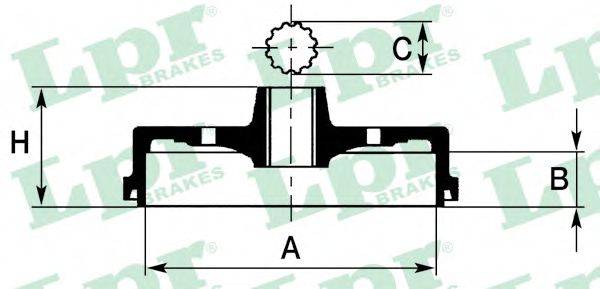 LPR 7D0501 Тормозной барабан