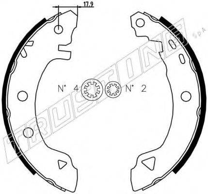 TRUSTING 004007 Комплект тормозных колодок