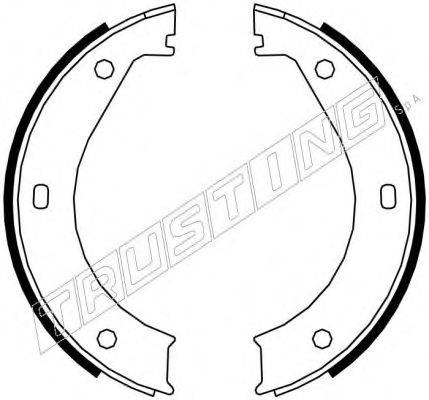 TRUSTING 019023 Комплект тормозных колодок, стояночная тормозная система