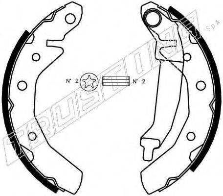 TRUSTING 027002 Комплект тормозных колодок