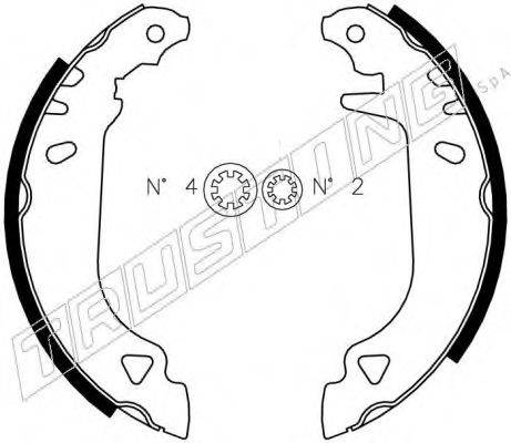 TRUSTING 034090S Комплект тормозных колодок