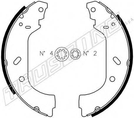 TRUSTING 034098 Комплект тормозных колодок