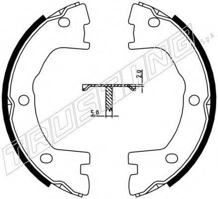 TRUSTING 034101 Комплект тормозных колодок, стояночная тормозная система