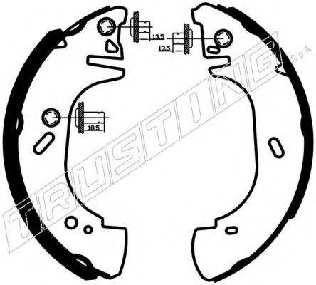 TRUSTING 040136 Комплект тормозных колодок