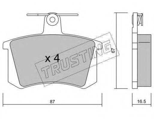 TRUSTING 0500 Комплект тормозных колодок, дисковый тормоз