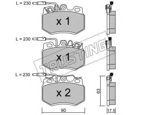 TRUSTING 0510 Комплект тормозных колодок, дисковый тормоз
