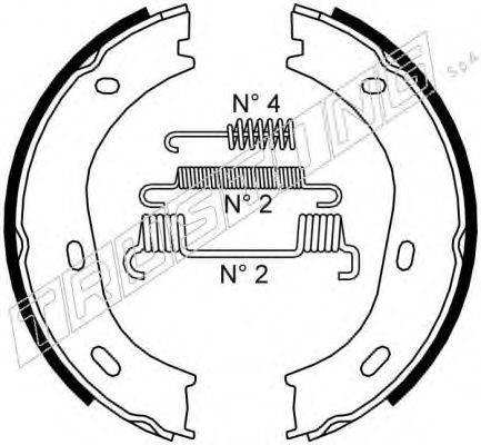 TRUSTING 052116K Комплект тормозных колодок, стояночная тормозная система