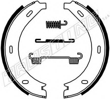 TRUSTING 052123K Комплект тормозных колодок, стояночная тормозная система